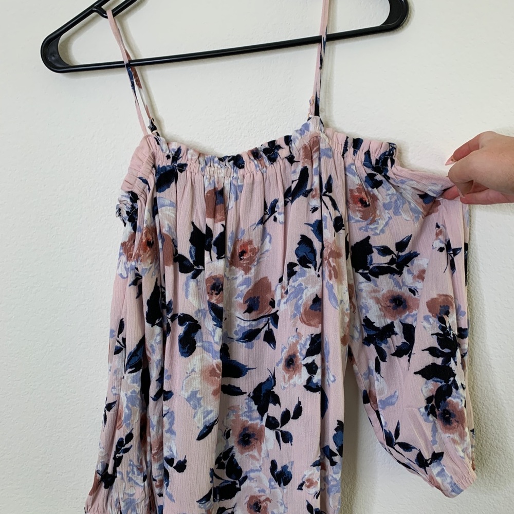 Off the shoulder floral top size large